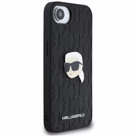 Karl Lagerfeld Monogram Karl Head Pin dėklas telefonui iPhone 16e - juodas