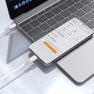 Dudao L25SC 60W USB-C - USB-C laidas su minkštu silikoninu apvalkalu 2m - baltas