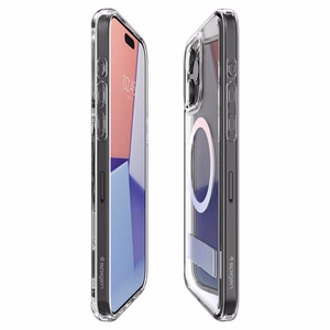 Spigen Ultra Hybrid S Magnetinis dėklas telefonui su stovu iPhone 15 Pro - Skaidrus