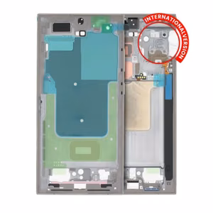 Vidurinis rėmelis Samsung S928 S24 Ultra Titano pilka (violetinė / oranžinė)