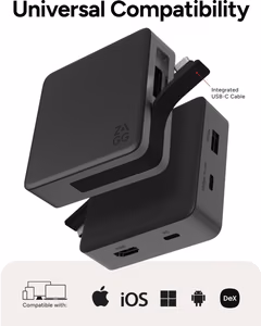 ZAGG 4 Port Hub, juodas / pilkas