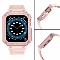 Apsauginė apyrankė Apple Watch 42/44/45mm šarvuotas dėklas - rožinė