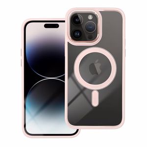 COLOR EDGE MAG COVER dėklas telefonui suderinamas su Magnetiniu IPHONE 14 Pro Max rožinė