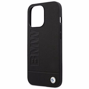 BMW Leather Stamp deklas, skirtas iPhone 14 Pro - Juodas