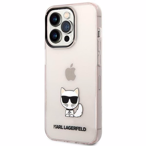 Karl Lagerfeld Choupette Body dėklas iPhone 14 Pro Max rožinis