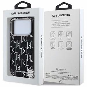 Karl Lagerfeld IML KL Monogram MagSafe чехол iPhone 17 Pro черный