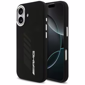 AMG silikoninis Oversize Rhombs MagSafe dėklas iPhone 17 - juodas