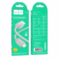 Kabelis USB A į Lightning Hoco 2,4A 1 m X113 pilkas