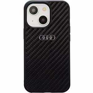 Audi Carbon Fiber iPhone 14 6.1" чёрный/чёрный хардкейс AU-TPUPPCIP14-R8/D2-BK