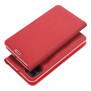 Флип-чехол для Xiaomi Redmi 14C Luna Book Carbon красный