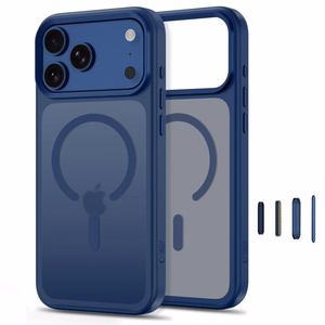 Tech-Protect Magmat MagSafe CC dėklas iPhone 18 Pro Max / 17 Pro Max, matinis tamsiai mėlynas