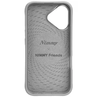 AmazingThing Nimmy Glasses Cool Cat MagSafe dėklas telefonui iPhone 16 – pilkas