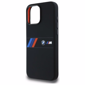 BMW Silikoninis Vidurinė Juosta Magnetinis dėklas iPhone 16 Pro Max - juodas