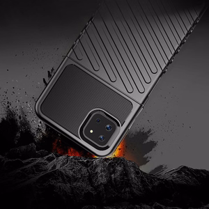 Thunder dėklas telefonui lankstus tvirtas atsparus TPU dėklas Samsung Galaxy A22 5G mėlynas