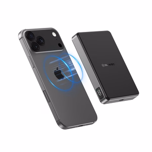 Blavec Power Bank 10000mAh BJ-05 Ultra Fast 16mm - Type C - Qi2.2 25W + PD 45W магнитная индукция Magsafe 2 in 1 (PBBJ05-QI22MC10B) черный алюминий (поврежденная упаковка)