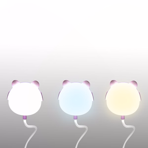 LED Teddy bear desk Lempa 3W, 3000/4500/6000K, adjustable, 1200mAh, rožinis,  LTC