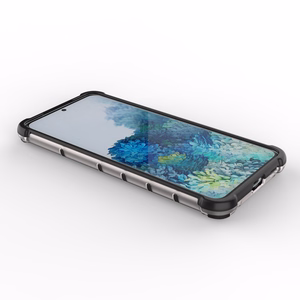 Korinio dizaino dėklas šarvuotas dangtis su geliniu rėmeliu Samsung Galaxy S22 + (S22 Plus) juodas