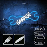 Neon PLEXI LED GARAGE blue white NNE22 Neolia
