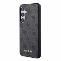 Guess 4G Metal Gold Logo dėklas telefonui Samsung Galaxy S24 - juodas