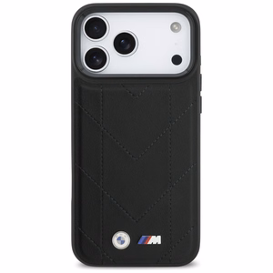BMW M Quilted Logo MagSafe dėklas telefonui iPhone 17 Pro Max - juodas