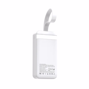 Wozinsky W8-W 30000mAh 30W išorinė baterija, 2x USB-A, USB-C, su žibintuvėliu, balta