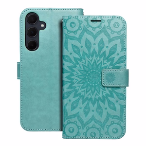 Flip case for Samsung A35 5G Mezzo Book mandala green