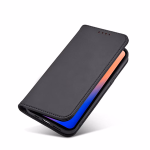 Magnetinis dėklas kortelėms iPhone 12 Pro Max dėklas kortelių piniginė kortelių laikiklis juodas
