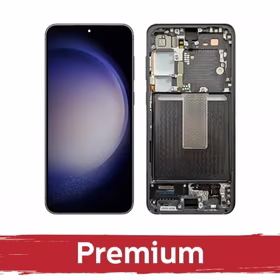 LCD ekranas suderinamas su Samsung S916 S23 Plus su rėmeliu / Phantom Black / OEM