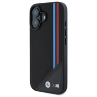 BMW M Meshed Tricolor Stripes MagSafe dėklas iPhone 16 - juodas
