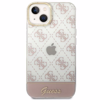 Guess GUHCP14MHG4MHP iPhone 14 Plus/ 15 Plus 6.7" rožinis/rožinis dėklas 4G Pattern Script