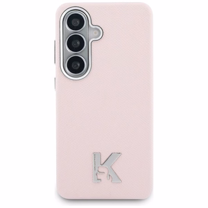 Dėklas Karl Lagerfeld K Metal Logo MagSafe Samsung Galaxy S26 rožinis