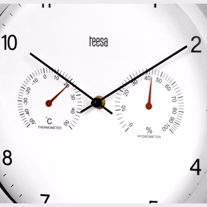 30 cm wall clock with thermometer and hygrometer