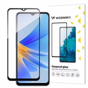 Wozinsky Pilno klijavimo apsauginis stiklas Oppo A17 9H, su juodu rėmeliu