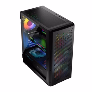 Logic ARAMIS ARGB MINIDI USB 3.0 kompiuterio korpusas, juodas