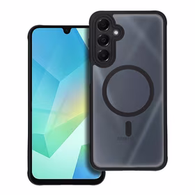 FULL MATTE MAG COVER dėklas telefonui, suderinamas su MagSafe, skirtas SAMSUNG A16 5G / A16 4G juodas