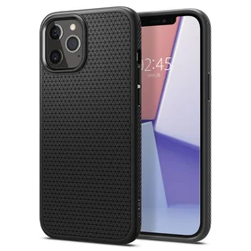 Spigen Liquid Air dėklas iPhone 12 / iPhone 12 Pro - Matinis juodas