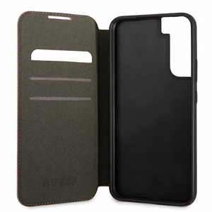 Dėklas telefonui Guess GUBKS22MPSASBPI S22+ S906 rožinis Saffiano Stripes