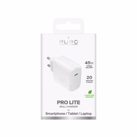 Puro PROLITE 45W USB-C sieninis įkroviklis - baltas