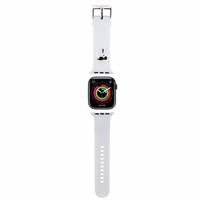 Karl Lagerfeld 3D Rubber Karl Head dirželis for Apple Watch 42/44/45/49mm - baltas