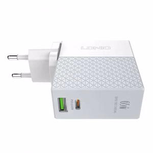 Įkroviklis LDnio A2620C baltas 65W (PD / QC3.0) + Type-C / Type-C 100cm laidas