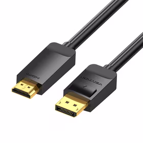 DisplayPort 1.2 į HDMI 1.4 kabelis Vention HAGBH, 2 m, 4K 30Hz (juodas)