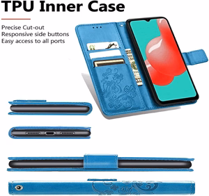 Dėklas Flower Book Samsung A566 A56 5G mėlynas