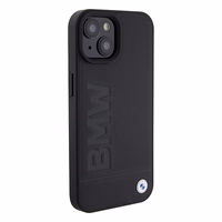 BMW BMHMP15SSLLBK iPhone 15 6.1" juodas/juodas Magsafe kietasis dėklas Signature Logo Imprint