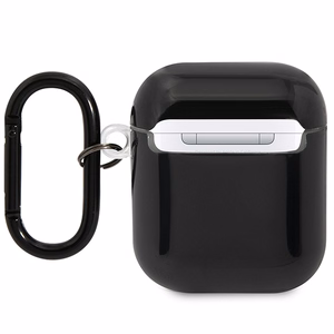 BMW BMA222SWTK AirPods 1/2 dėklas juodas/juodas su daugiaspalvėmis linijomis