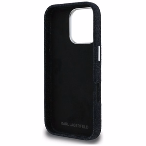 Karl Lagerfeld FW Jeans Signature Logo Dėklas iPhone 16 Pro Max - juodas