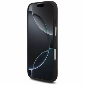 Guess Grained Big 4G Classic Logo dėklas telefonui iPhone 17 - juodas