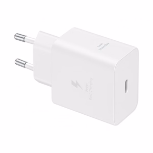 Įkroviklis Samsung EP-T4511XWEGEU 45W USB-C su USB-C į USB-C kabeliu 1.8 m, baltas