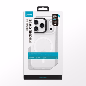 Benks magnetinis Lucid Armor dėklas telefonui (0068) Iphone 17 Air baltas (su fotoaparato valdymo mygtuku)