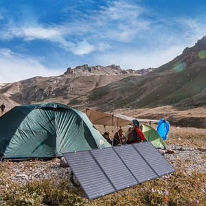 Choetech SC010 saulės turistinis įkroviklis, sulankstomas, 160W - juodas