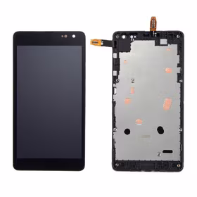 Ekranas Microsoft (Nokia) Lumia 535 su lietimui jautriu stikliuku ir rėmeliu Black originalus 2C (used Grade B)